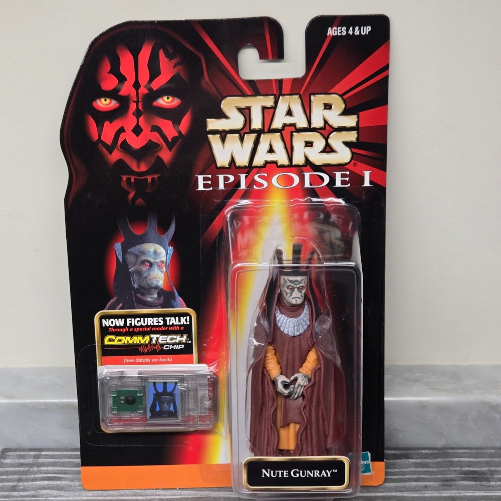1999 Star Wars Episode I Nute Gunray Action Figure Hasbro CommTech Chip New NIB